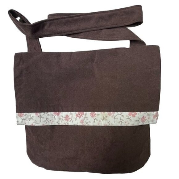 Magnolia Brown Crossbody Flap Over Shoulder Bag  Pink Floral Women’s M CUTE BOHO - Picture 6 of 13